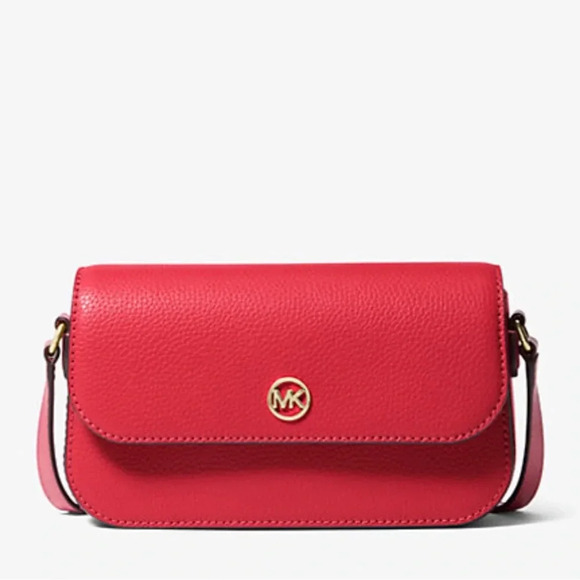 Michael Kors Handbags - Michael Kors Jet Set Travel Small Red Leather Crossbody Bag